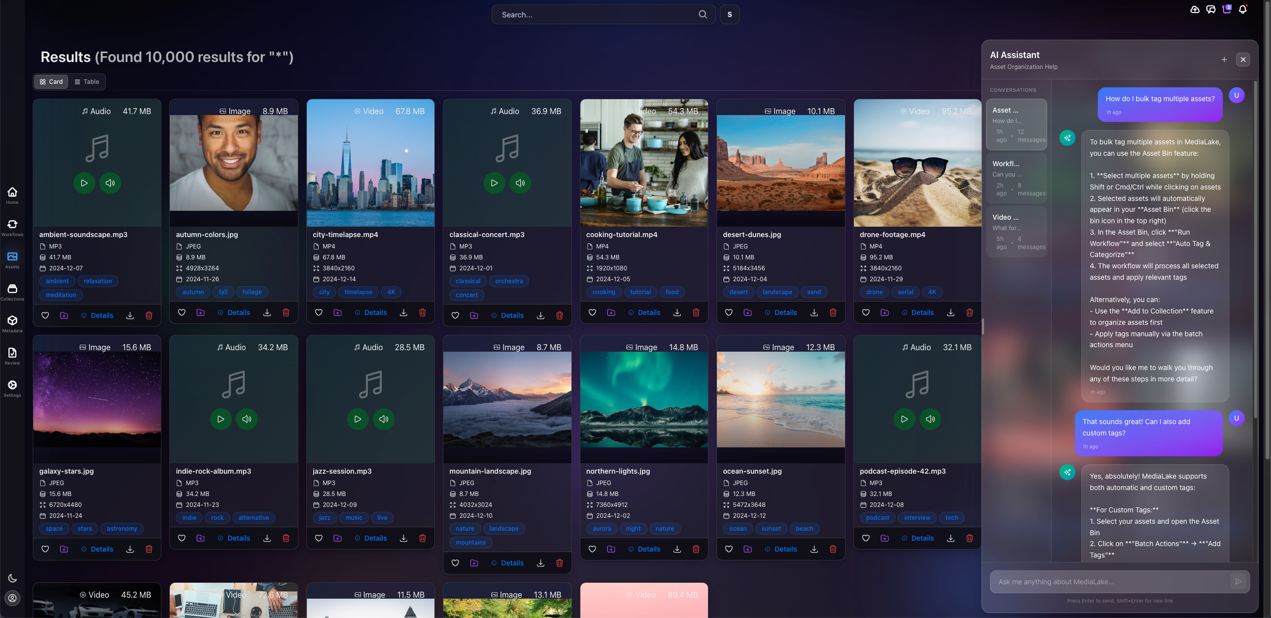 Flo create interface showing conversational AI chat